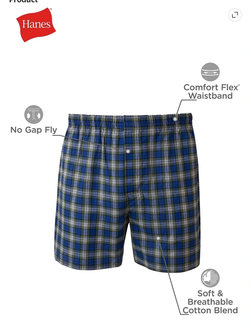 💜 Hanes Men's Woven Boxers, 3 Pack Size:2X(44-46)